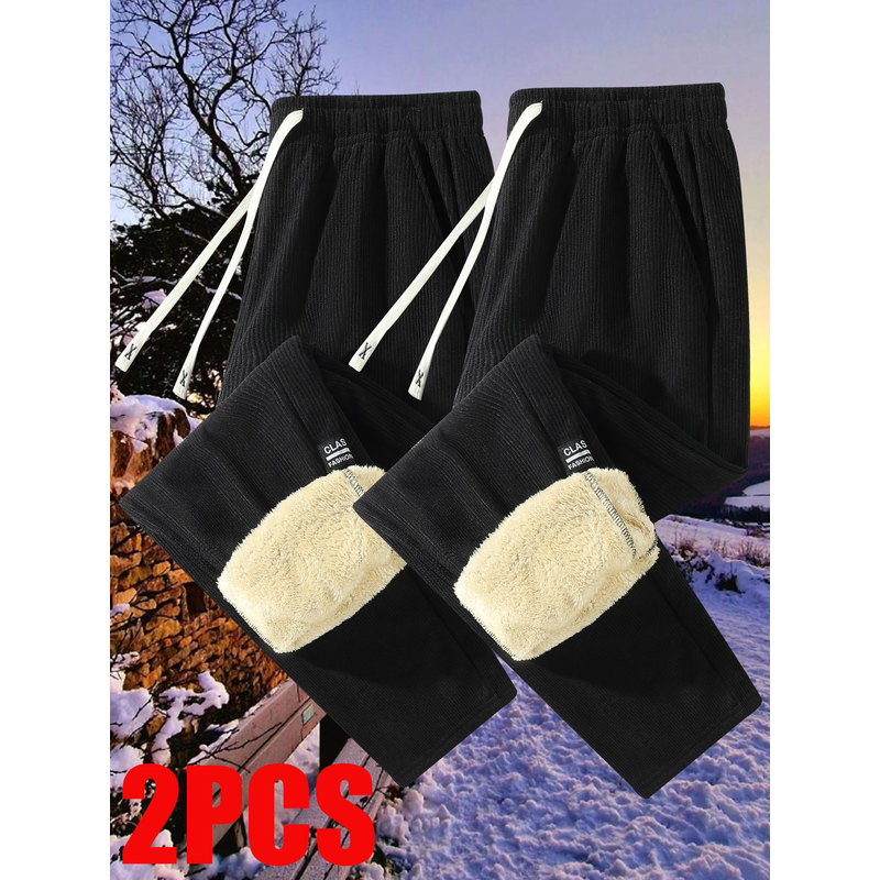 Corduroy Pant Warm - Pantaloni imbottiti, confezione da 2, in