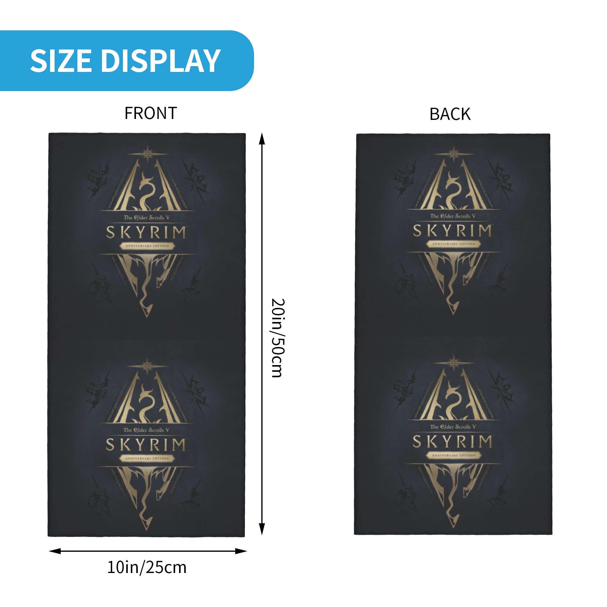 Personalizzato Skyrim Logo Ban - Neck Gaiter Fleece recensione e prezzo